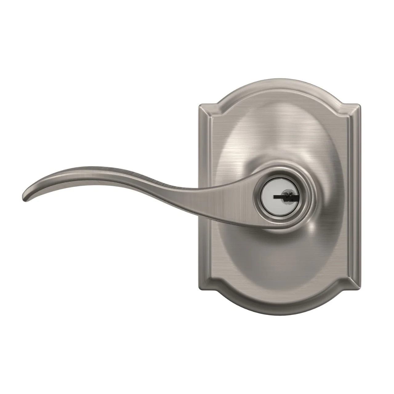 Schlage Accent Aged Bronze Keyed Entry Door Lever with Camelot Trim - Image 2