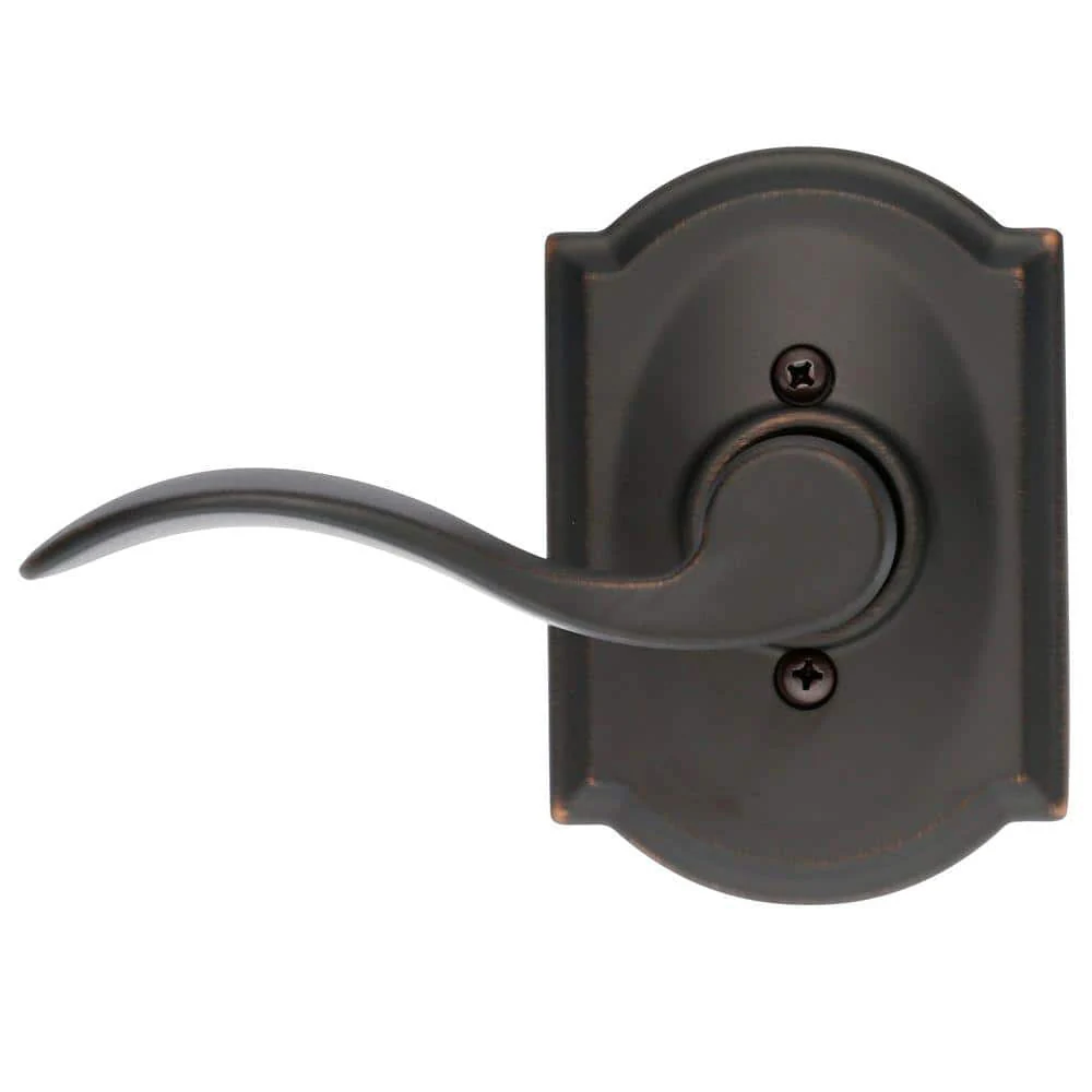 Schlage Accent Aged Bronze Left-Handed Dummy Door Lever with Camelot Trim - Image 3