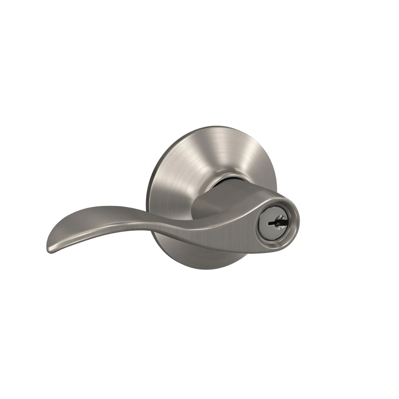 Schlage Accent Matte Black Keyed Entry Door Lever