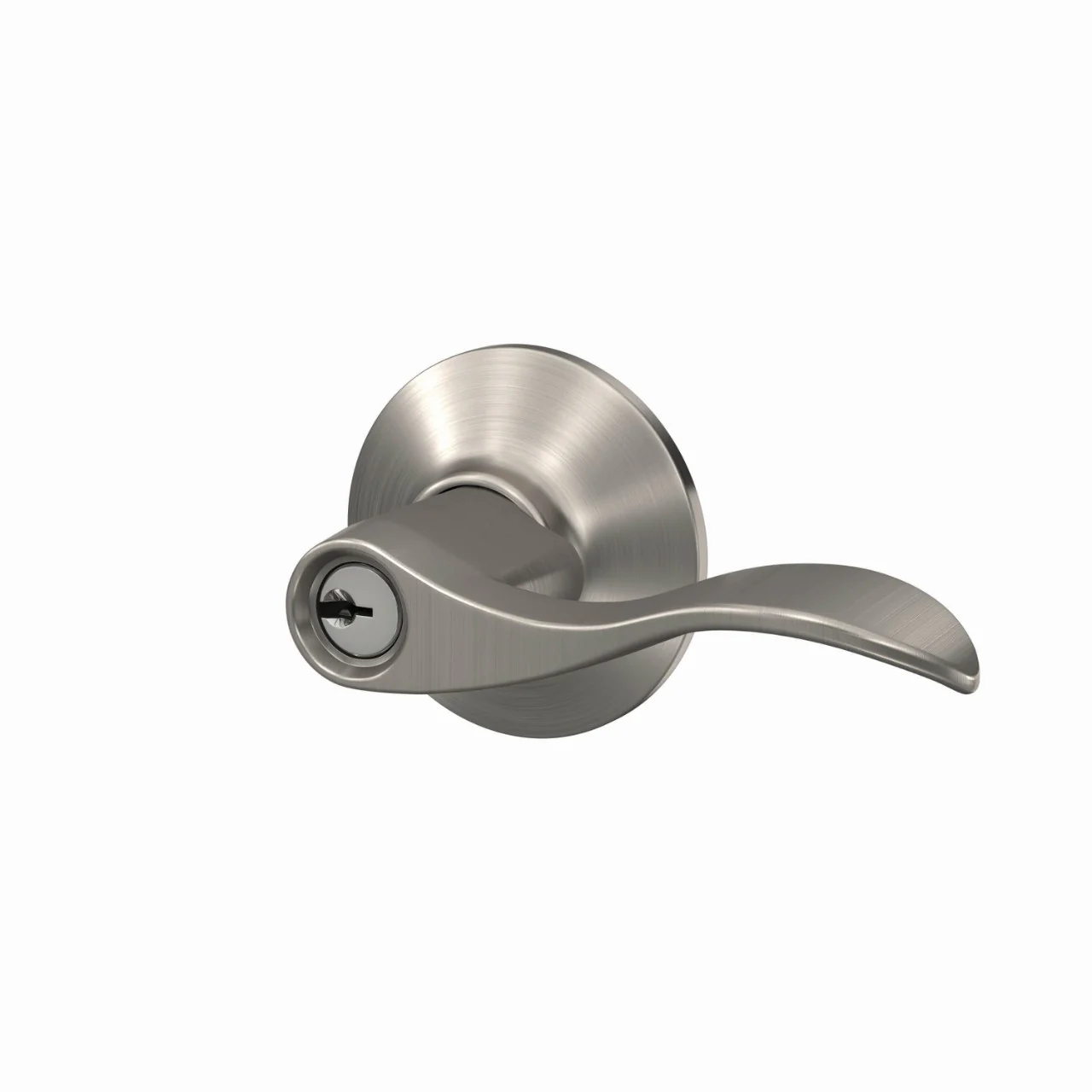 Schlage Accent Matte Black Keyed Entry Door Lever - Image 3