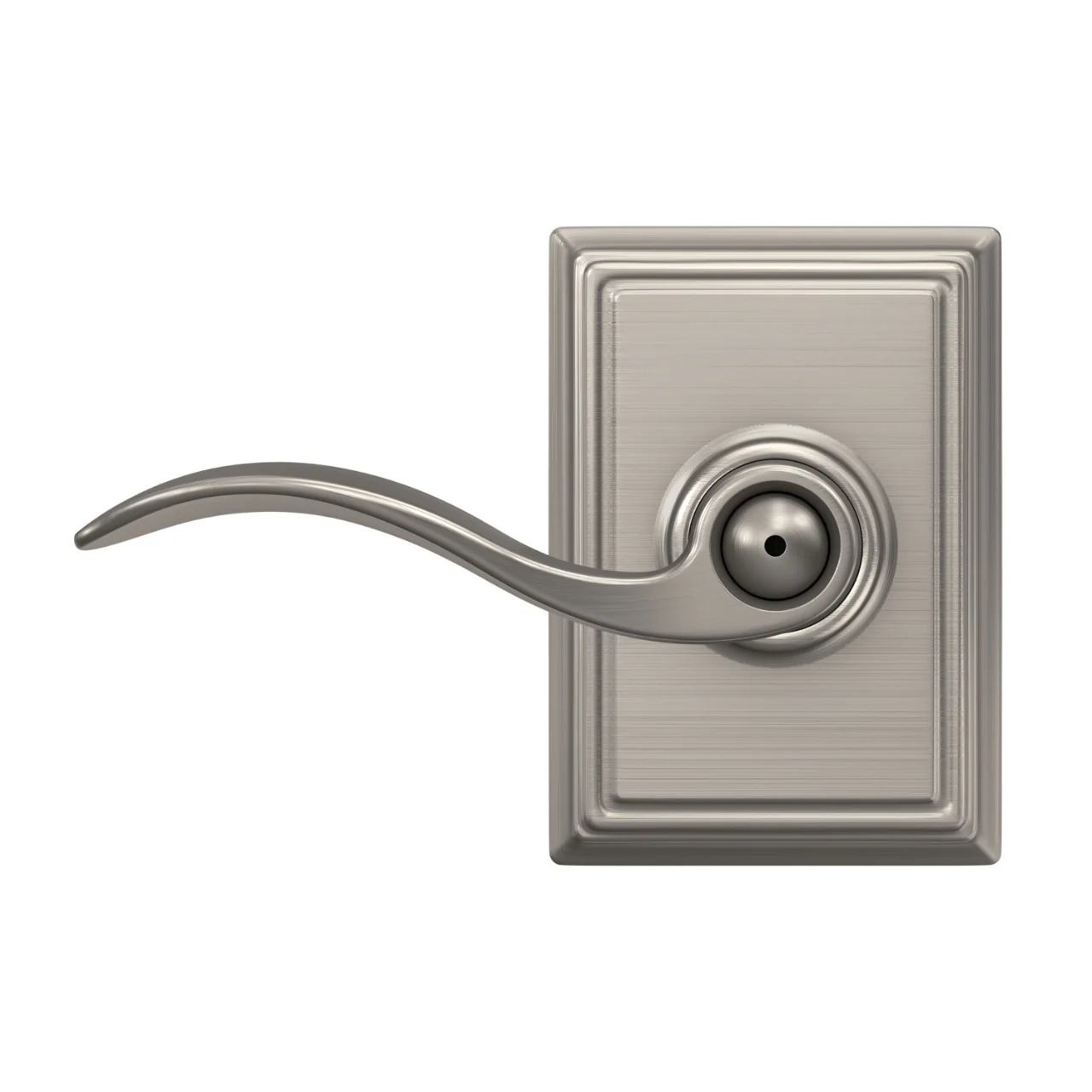 Schlage Accent Matte Black Privacy Bed/Bath Door Lever with Addison Trim - Image 3