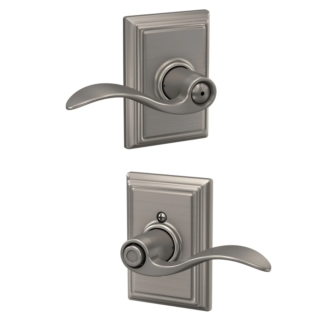 Schlage Accent Matte Black Privacy Bed/Bath Door Lever with Addison Trim - Image 4