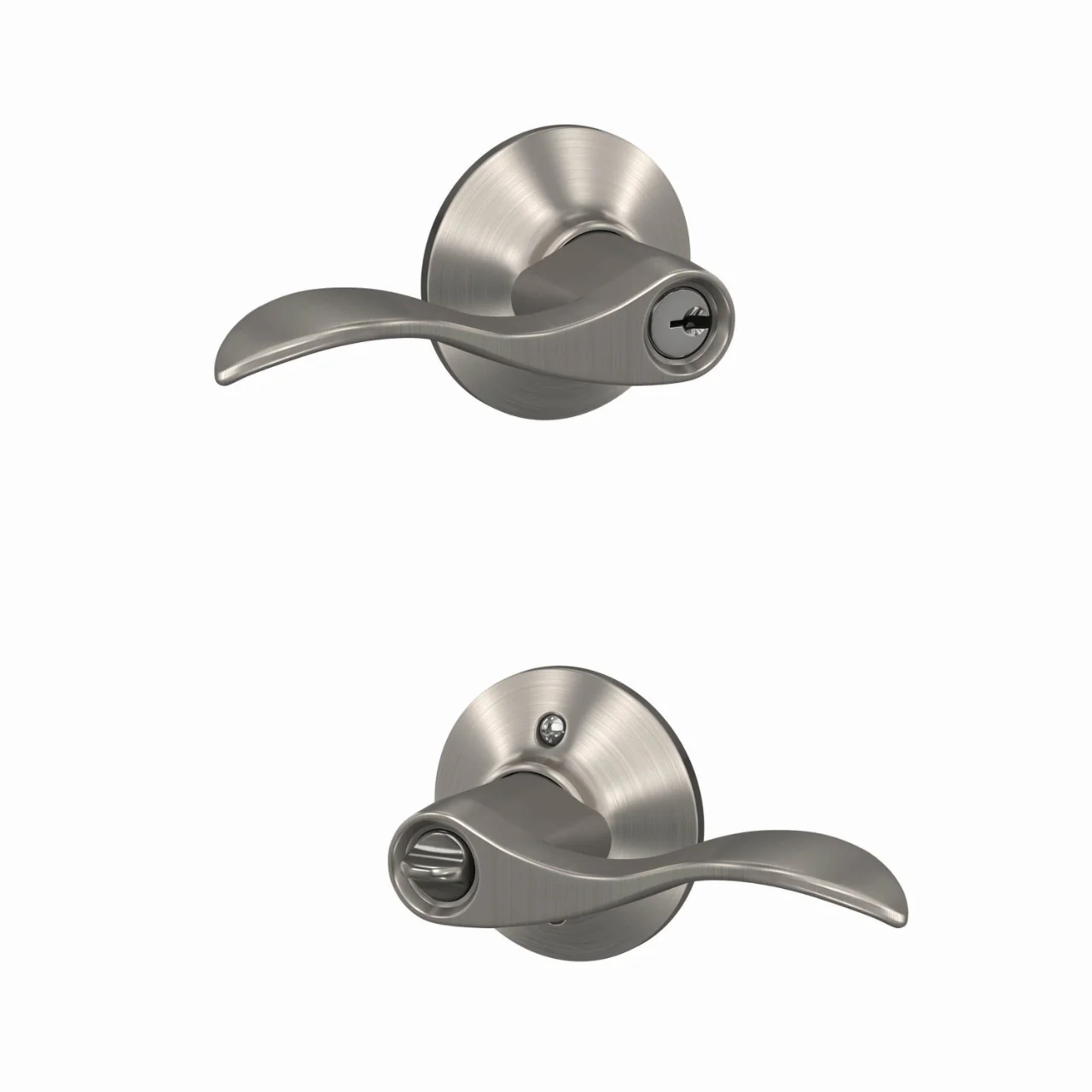 Schlage Accent Satin Nickel Keyed Entry Door Lever - Image 4