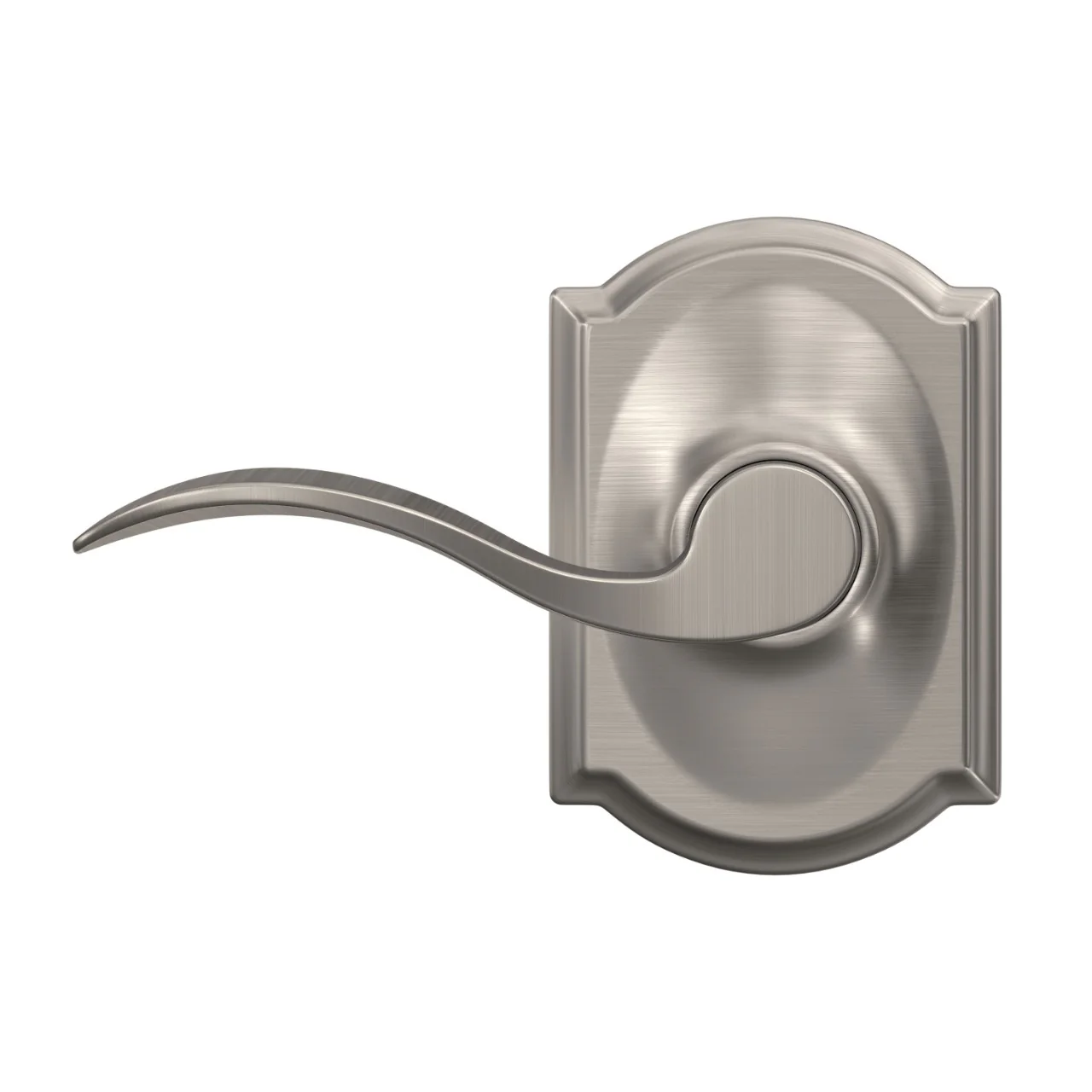 Schlage Accent Satin Nickel Passage Hall/Closet Door Lever with Camelot Trim - Image 2