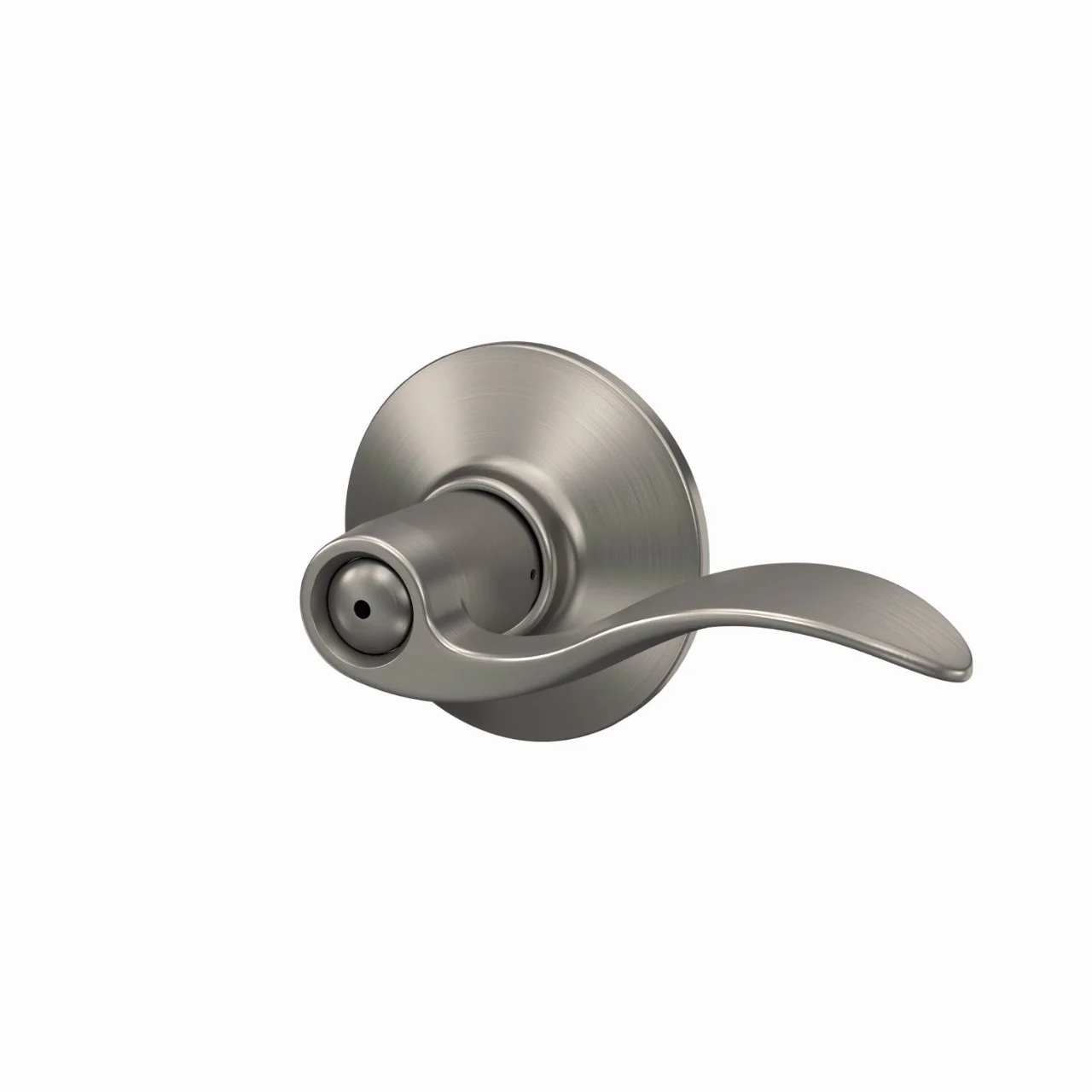 Schlage Accent Satin Nickel Privacy Bed/Bath Door Lever - Image 3
