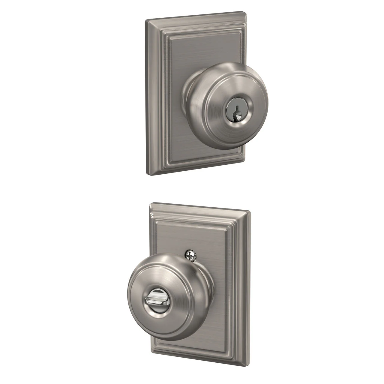 Schlage Andover Aged Bronze Keyed Entry Door Knob with Addison Trim - Image 4