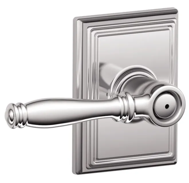 Schlage Birmingham Aged Bronze Privacy Bed/Bath Door Lever with Addison Trim - Image 2