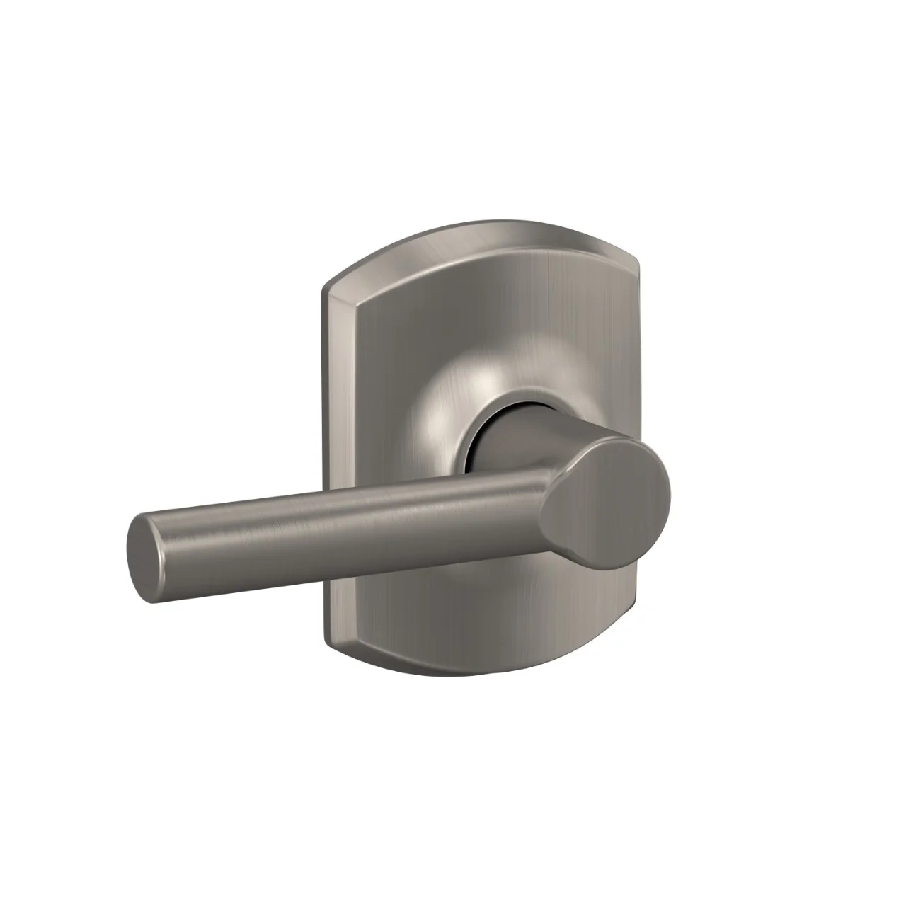 Schlage Broadway Matte Black Passage Hall/Closet Door Lever with Greenwich Trim