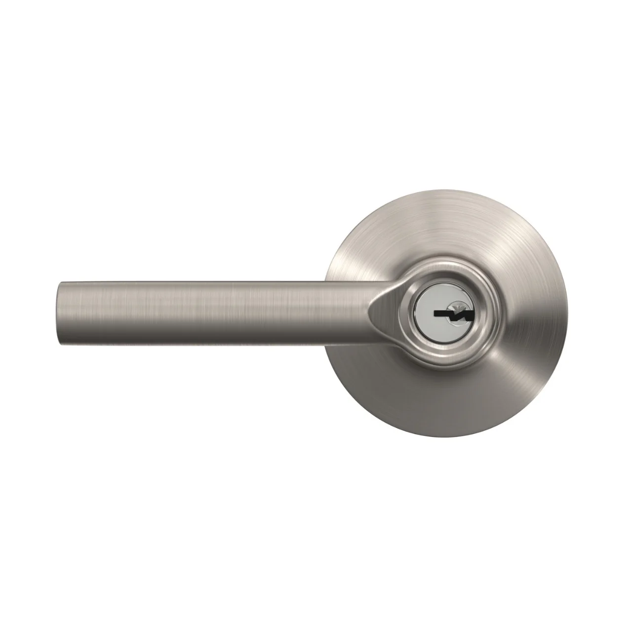 Schlage Broadway Satin Nickel Keyed Entry Door Lever