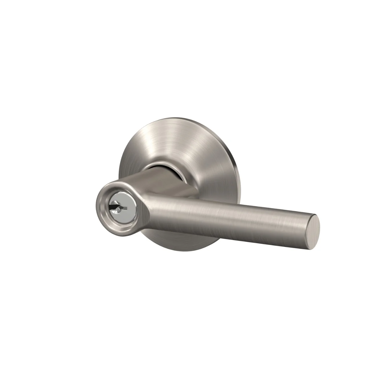 Schlage Broadway Satin Nickel Keyed Entry Door Lever - Image 3