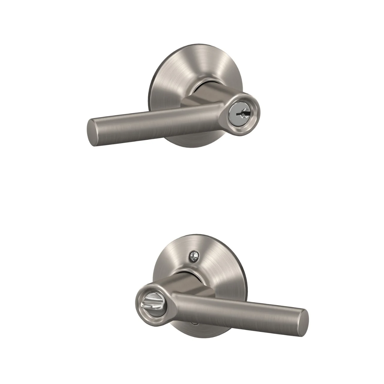 Schlage Broadway Satin Nickel Keyed Entry Door Lever - Image 4