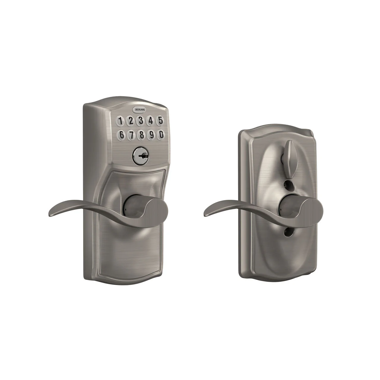 Schlage Camelot Aged Bronze Electronic Door Lock with Accent Lever, Flex Lock - Image 7