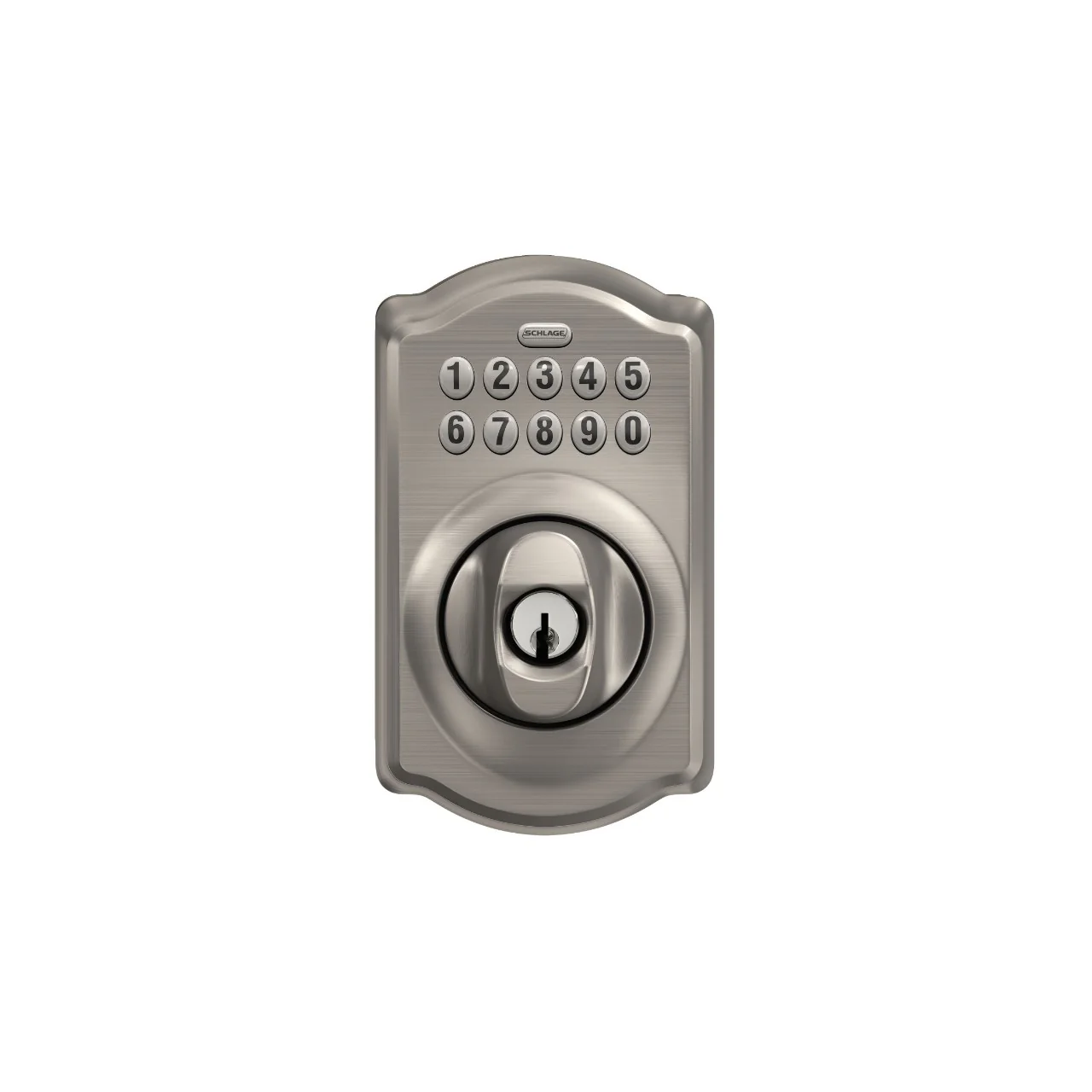 Schlage Camelot Aged Bronze Keypad Electronic Deadbolt, 2-Pack - Image 2