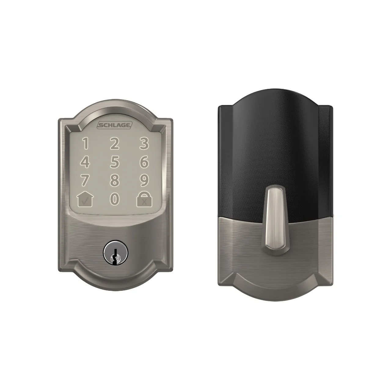 Schlage Camelot Encode Smart WiFi Door Lock with Alarm – Satin Nickel - Image 4