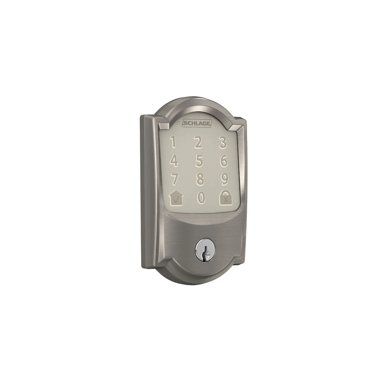 Schlage Camelot Matte Black Encode Smart WiFi Deadbolt with Alarm and Camelot Handleset, Georgian Knob, Camelot Trim - Image 8