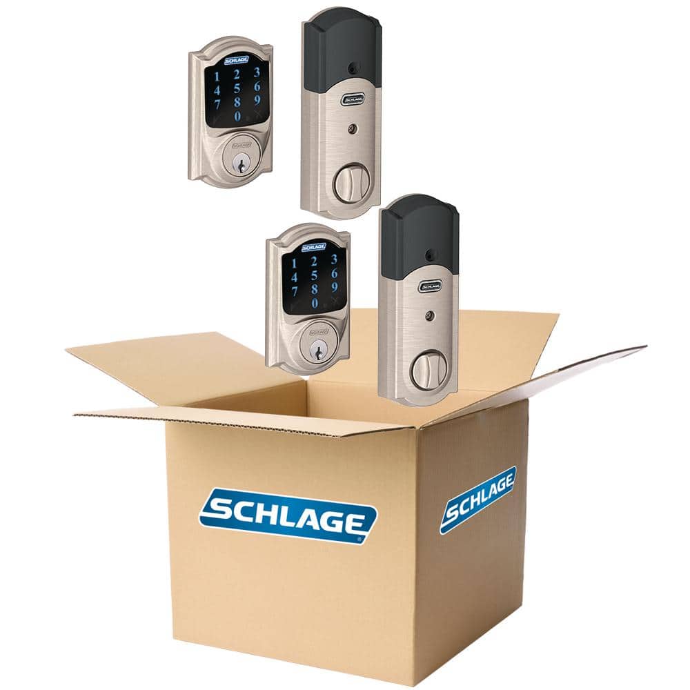 Schlage Camelot Satin Nickel Connect Smart Door Lock with Alarm (2-Pack) - Image 8