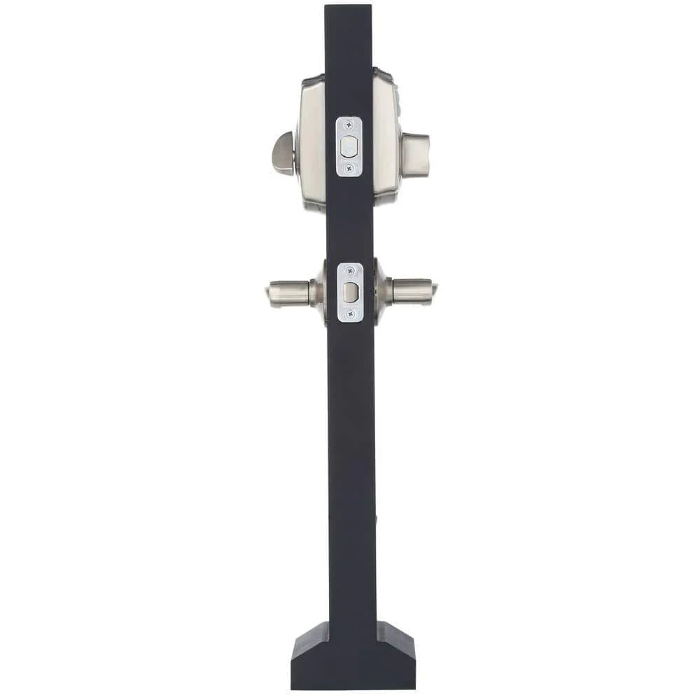 Schlage Camelot Satin Nickel Electronic Keypad Deadbolt with Accent Door Lever - Image 2