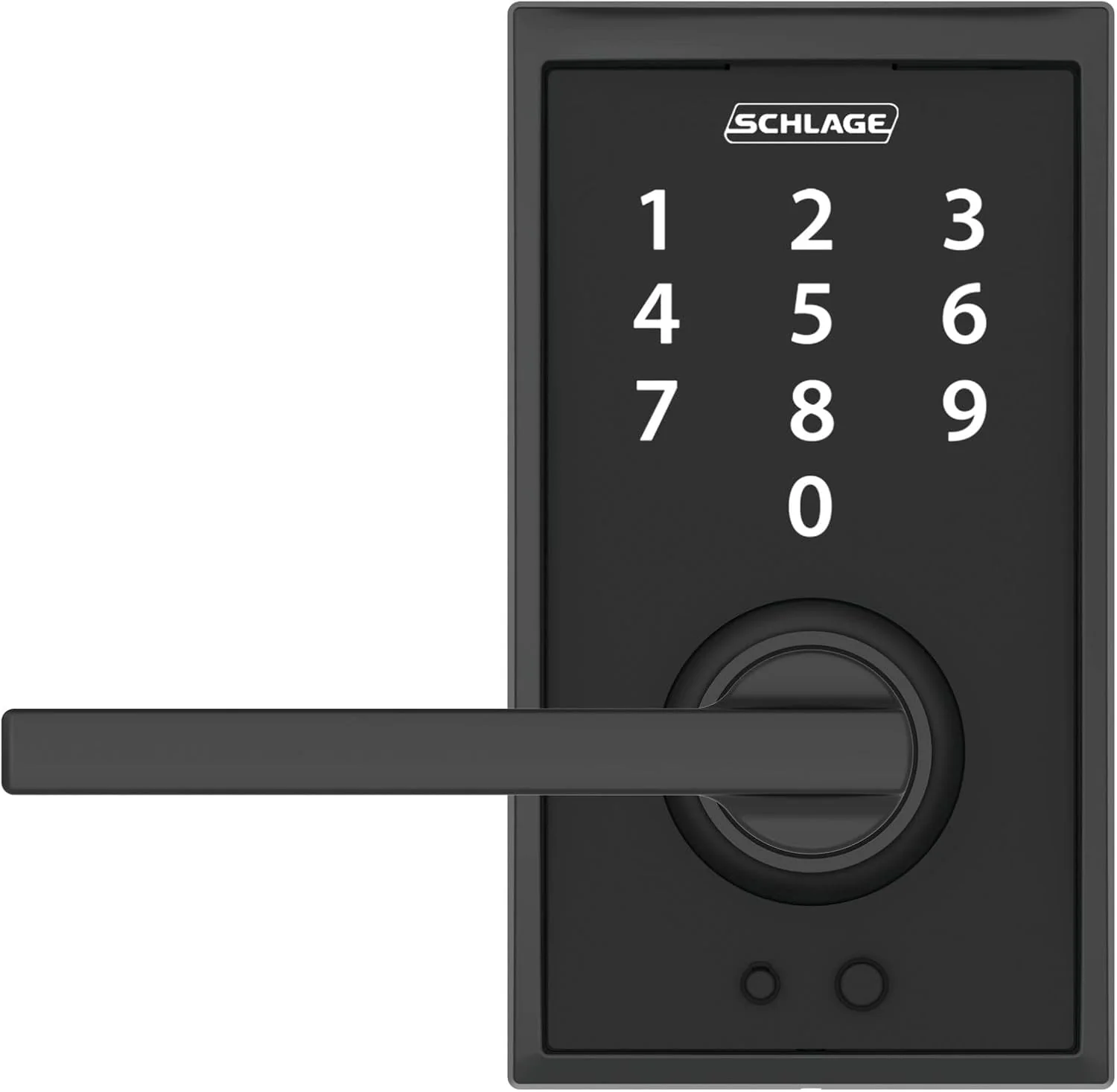 Schlage Century Matte Black Electronic Keyless Door Lock with Latitude Lever, FE695 CEN 622 LAT - Image 6