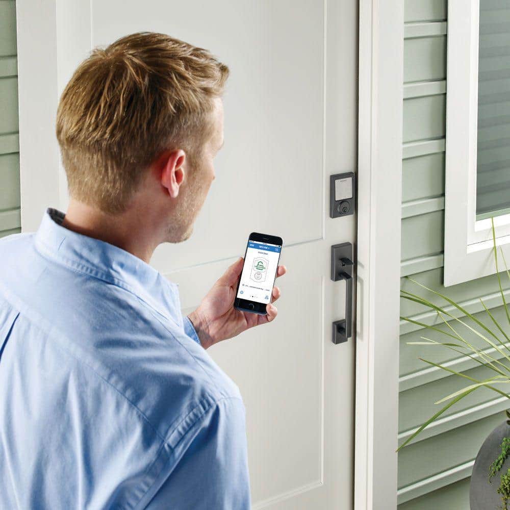 Schlage Century Matte Black Sense Smart Door Lock, Bluetooth, Single-Cylinder Deadbolt - Image 6