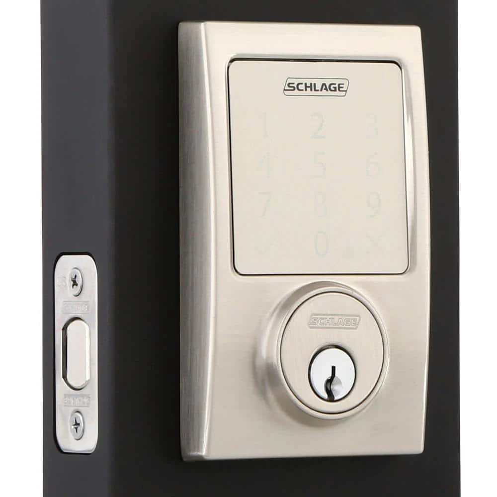 Schlage Century Satin Nickel Sense Smart Door Lock with Latitude Lever Door Handleset - Image 2