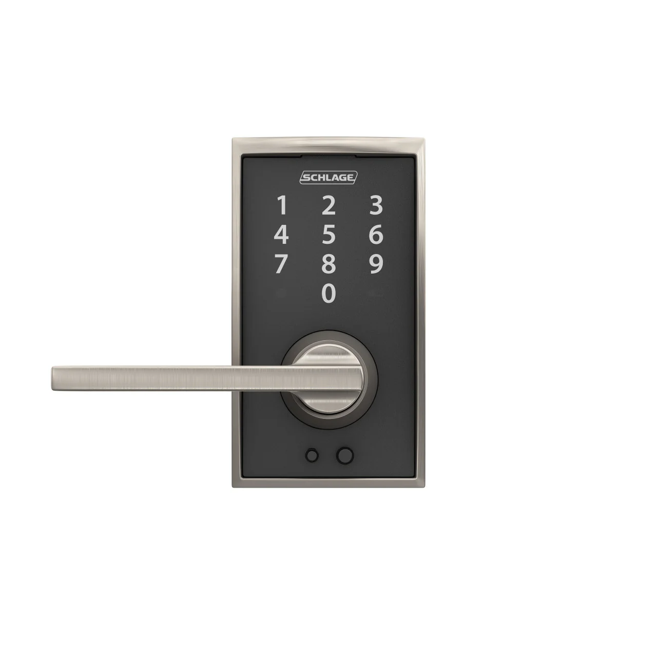 Schlage Century Touch Electronic Door Lock Deadbolt and Latitude Lever, Matte Black - Image 3