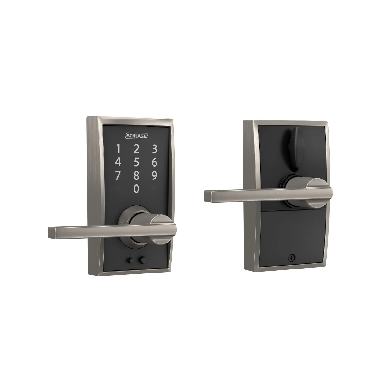 Schlage Century Touch Electronic Door Lock Deadbolt and Latitude Lever, Matte Black - Image 6
