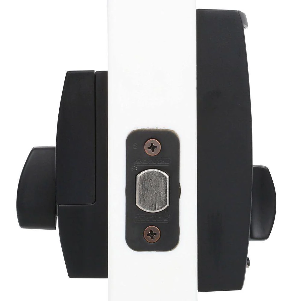 Schlage Century Touch Electronic Door Lock Deadbolt with Georgian Knob – Matte Black - Image 2