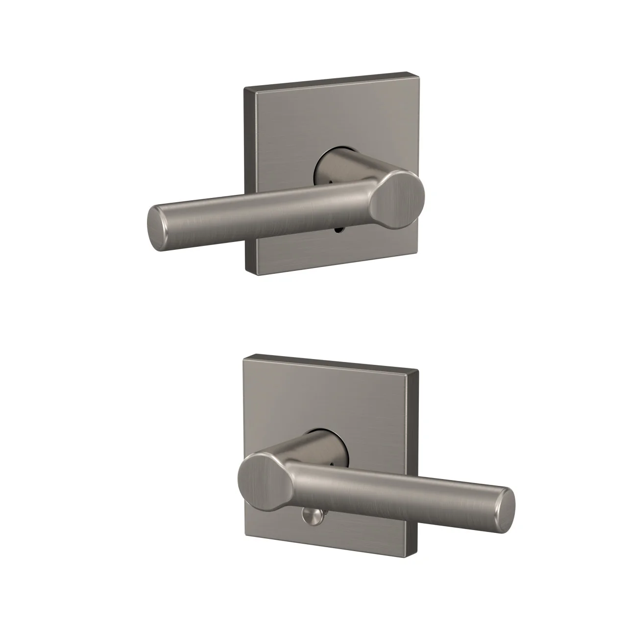 Schlage Custom Broadway Matte Black with Collins Trim Combined Interior Door Lever - Image 4