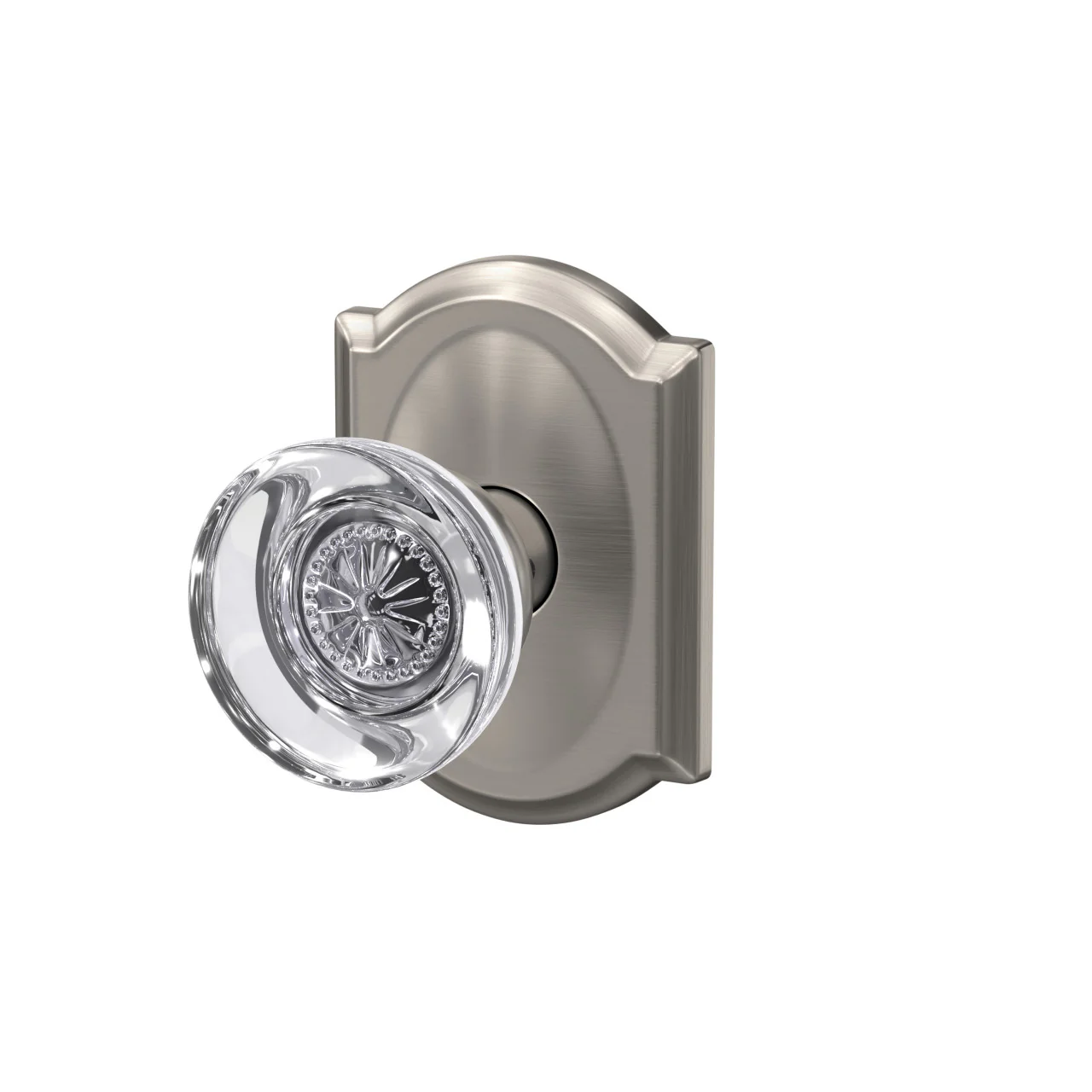 Schlage Custom Hobson Aged Bronze with Camelot Trim Combined Interior Glass Door Knob - Image 2