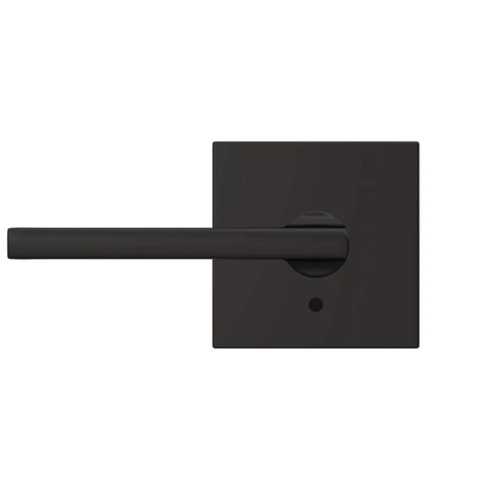 Schlage Custom Latitude Matte Black Interior Door Lever with Collins Trim (Combined Passage/Privacy) - Image 3