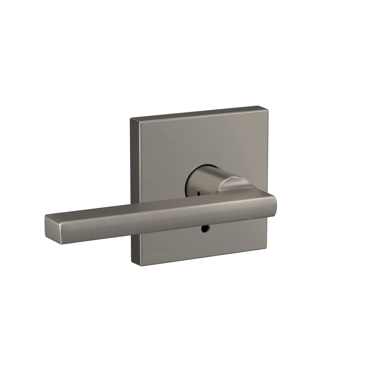 Schlage Custom Latitude Satin Nickel Collins Trim Dummy Door Lever (2-Pack)