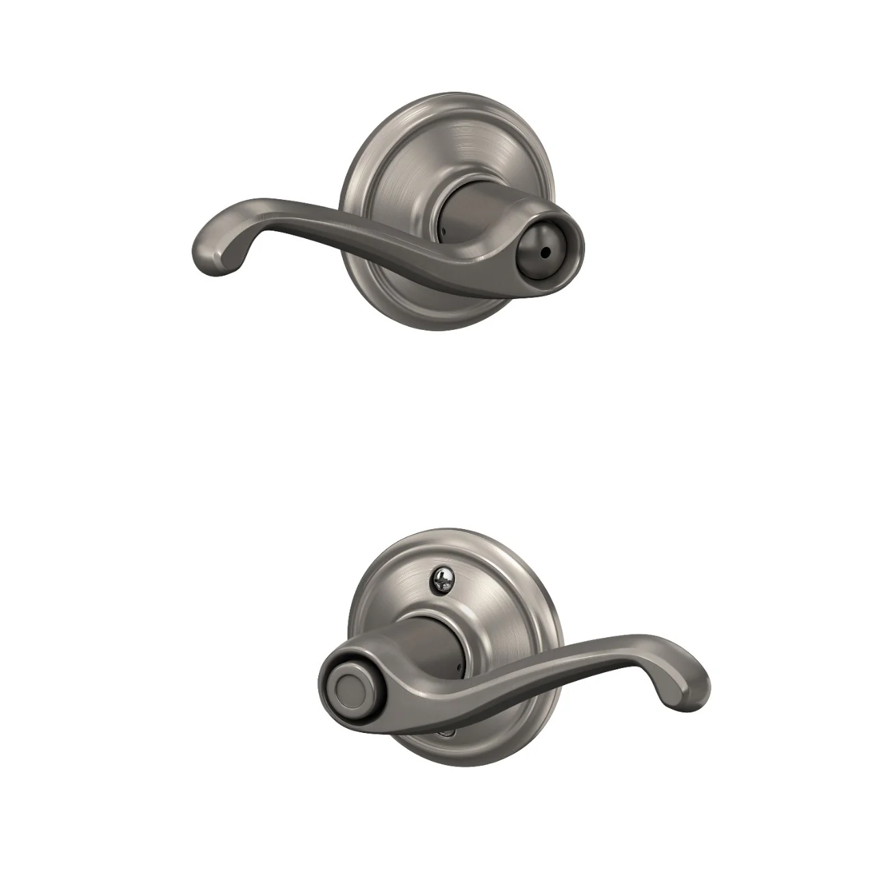 Schlage Flair Bright Brass Privacy Bed/Bath Door Lever - Image 4