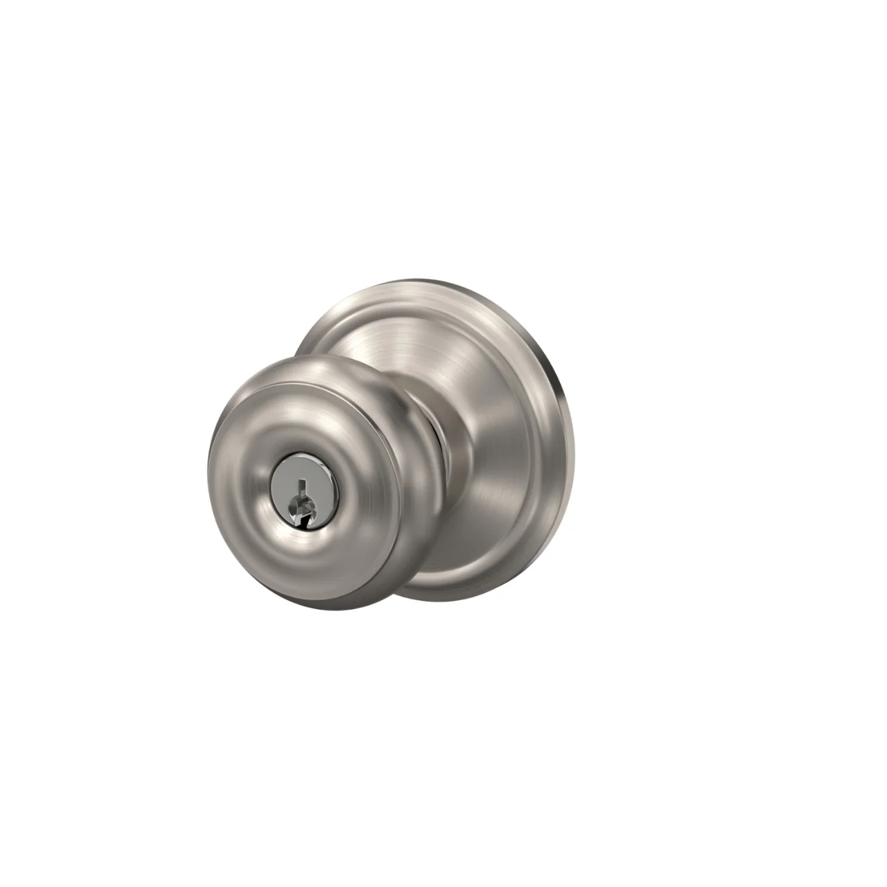 Schlage Georgian Keyed Entry Door Knob, Matte Black - Image 3