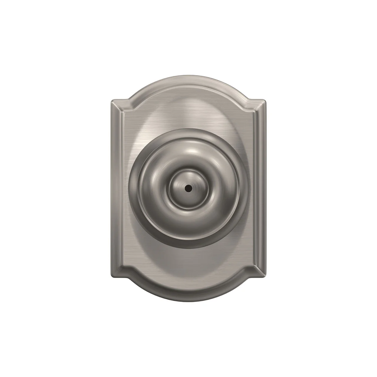Schlage Georgian Matte Black Privacy Bed/Bath Door Knob with Camelot Trim - Image 2