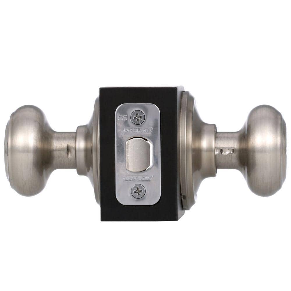 Schlage Georgian Satin Nickel Passage Hall/Closet Door Knob, F10 V GEO 619 - Image 3