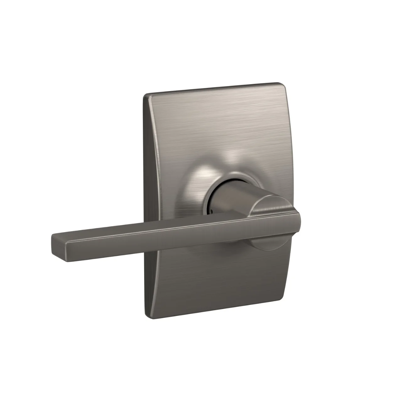 Schlage Latitude Matte Black Passage Hall/Closet Door Lever