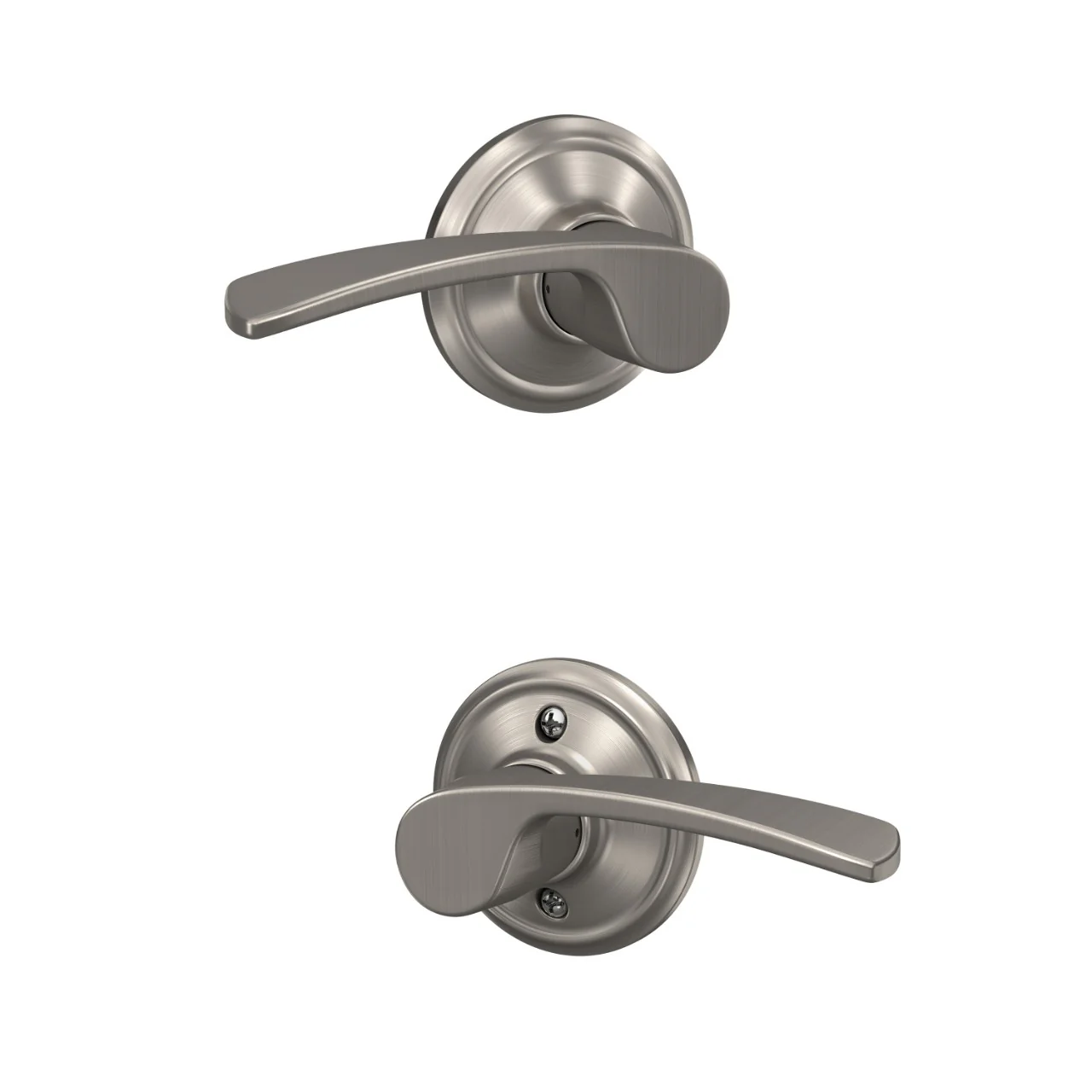 Schlage Merano Satin Nickel Passage Hall/Closet Door Lever - Image 4