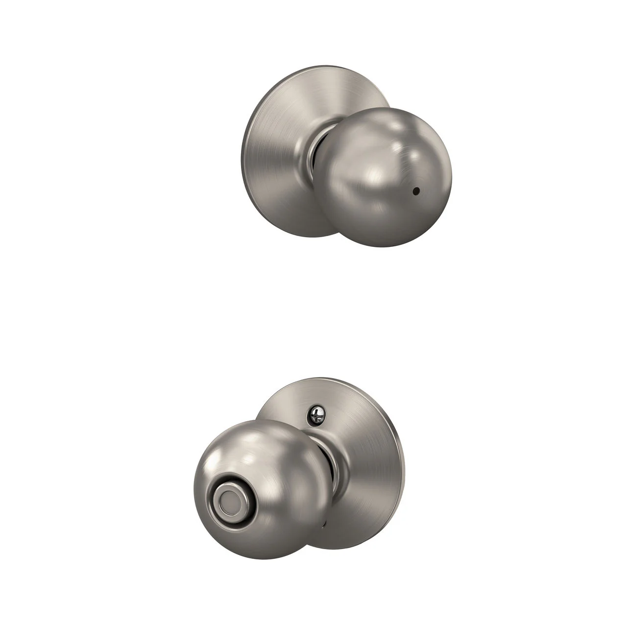 Schlage Orbit Privacy Bed/Bath Door Knob in Satin Chrome - Image 4