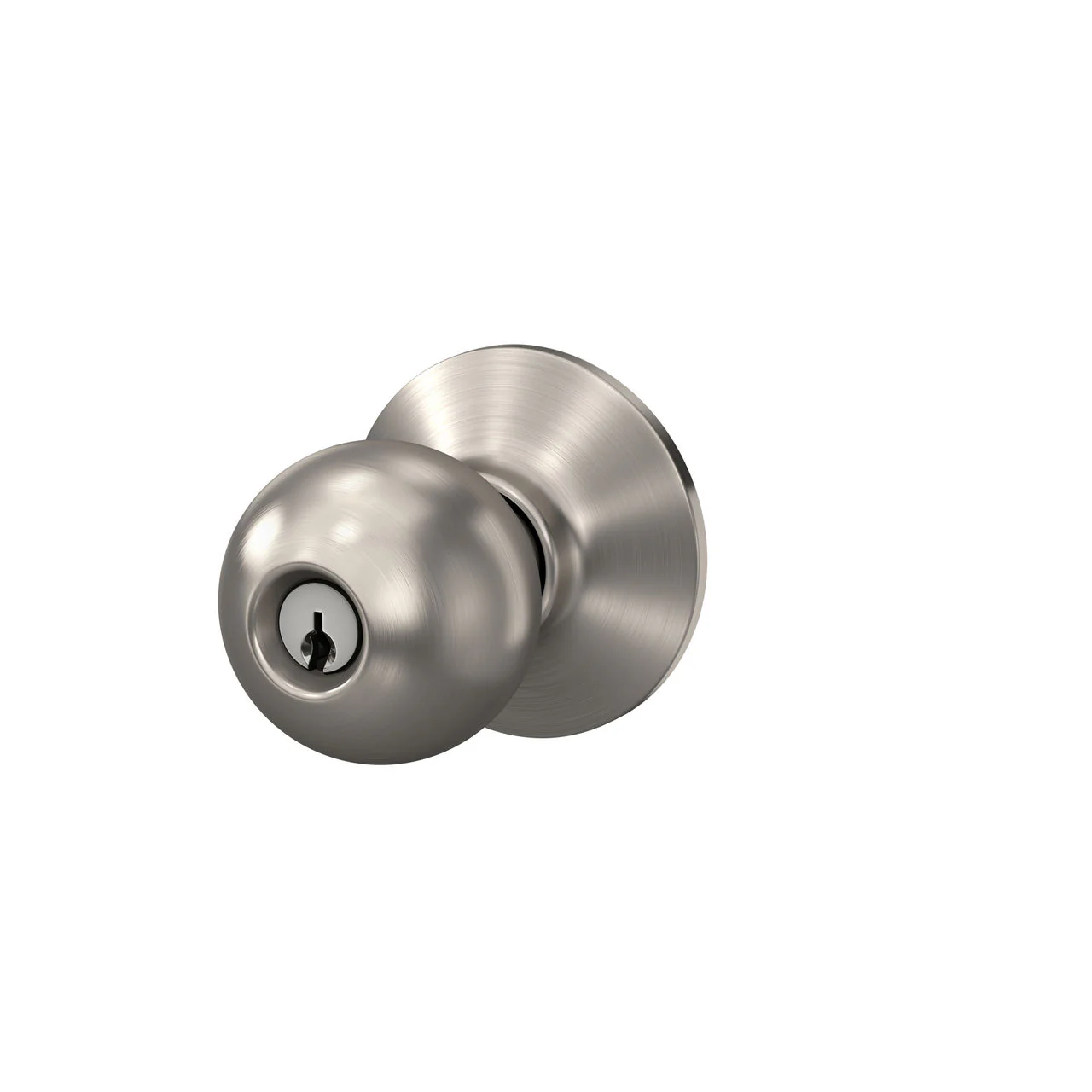 Schlage Orbit Satin Chrome Commercial Keyed Entry Door Knob - Image 3