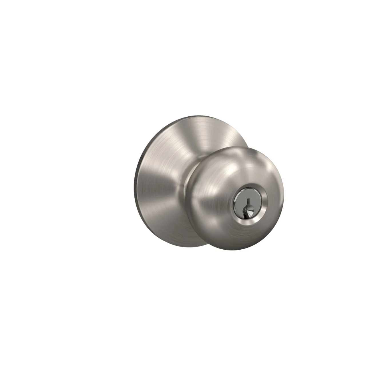 Schlage Plymouth Bright Brass Keyed Entry Door Knob - Image 2