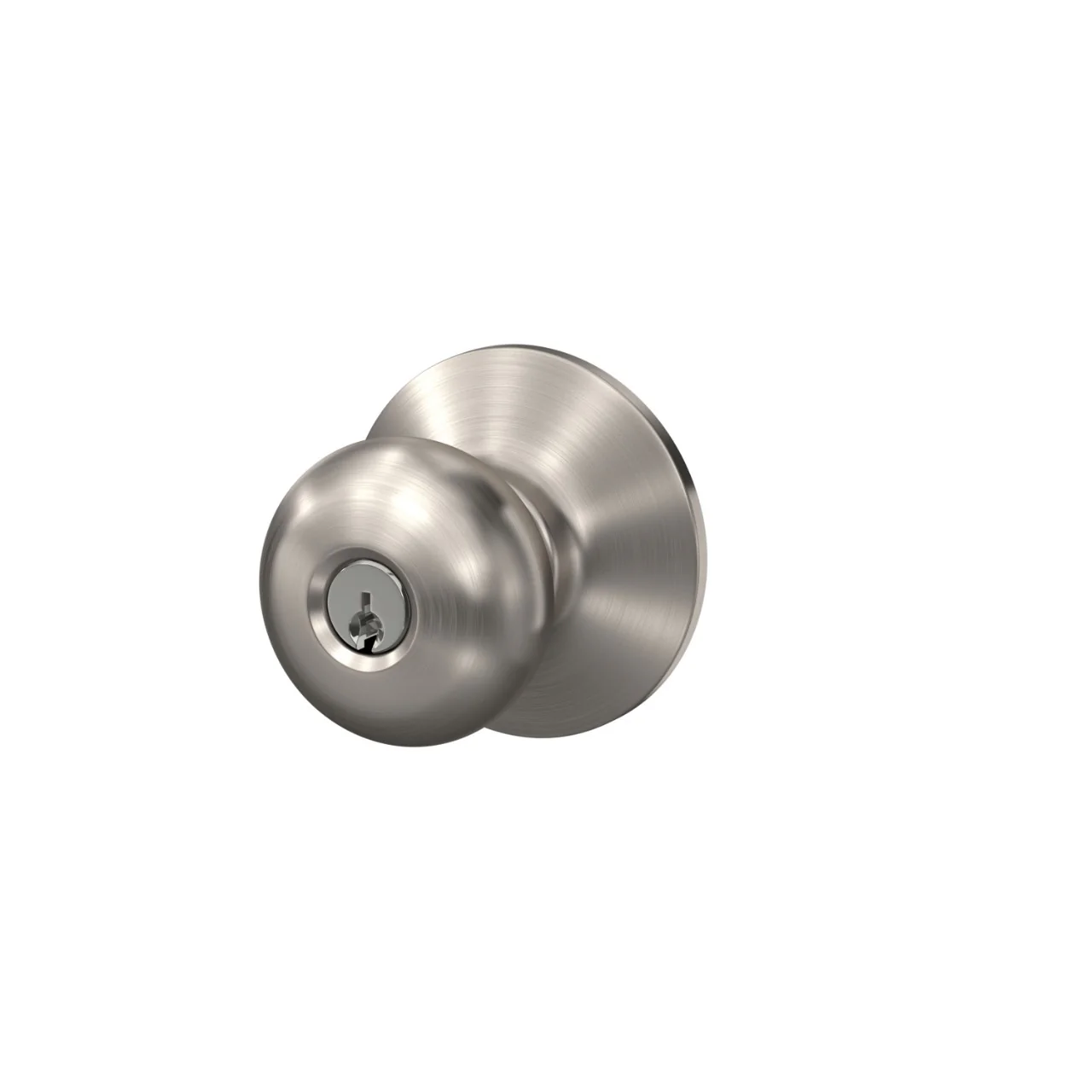 Schlage Plymouth Bright Brass Keyed Entry Door Knob - Image 3