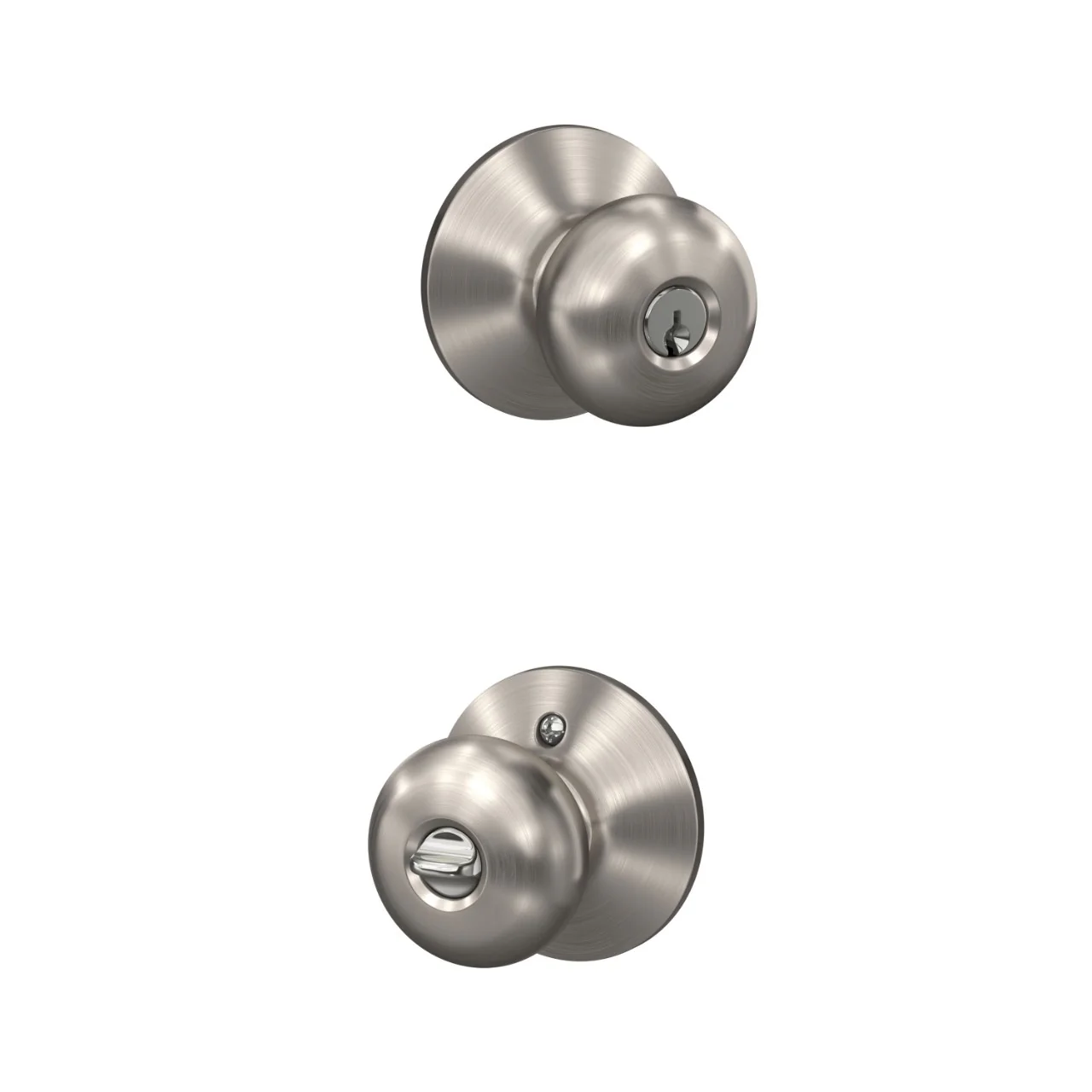 Schlage Plymouth Bright Brass Keyed Entry Door Knob - Image 4