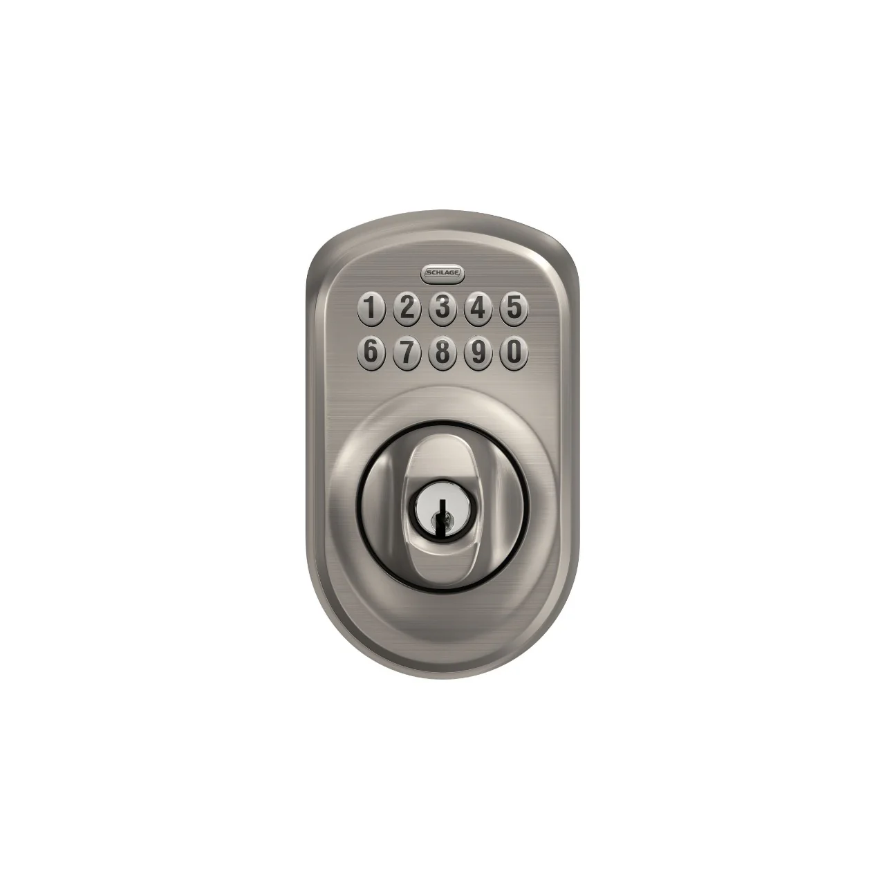 Schlage Plymouth Keypad Electronic Deadbolt – Bright Brass Finish - Image 2