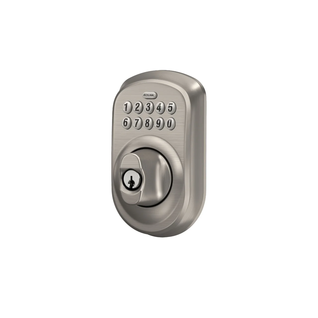 Schlage Plymouth Keypad Electronic Deadbolt – Bright Brass Finish - Image 3