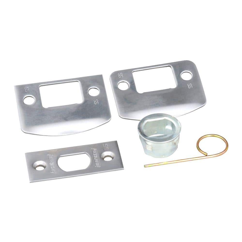 Schlage Plymouth Satin Nickel Entry Door Handle with Right-Handed Flair Lever - Image 4