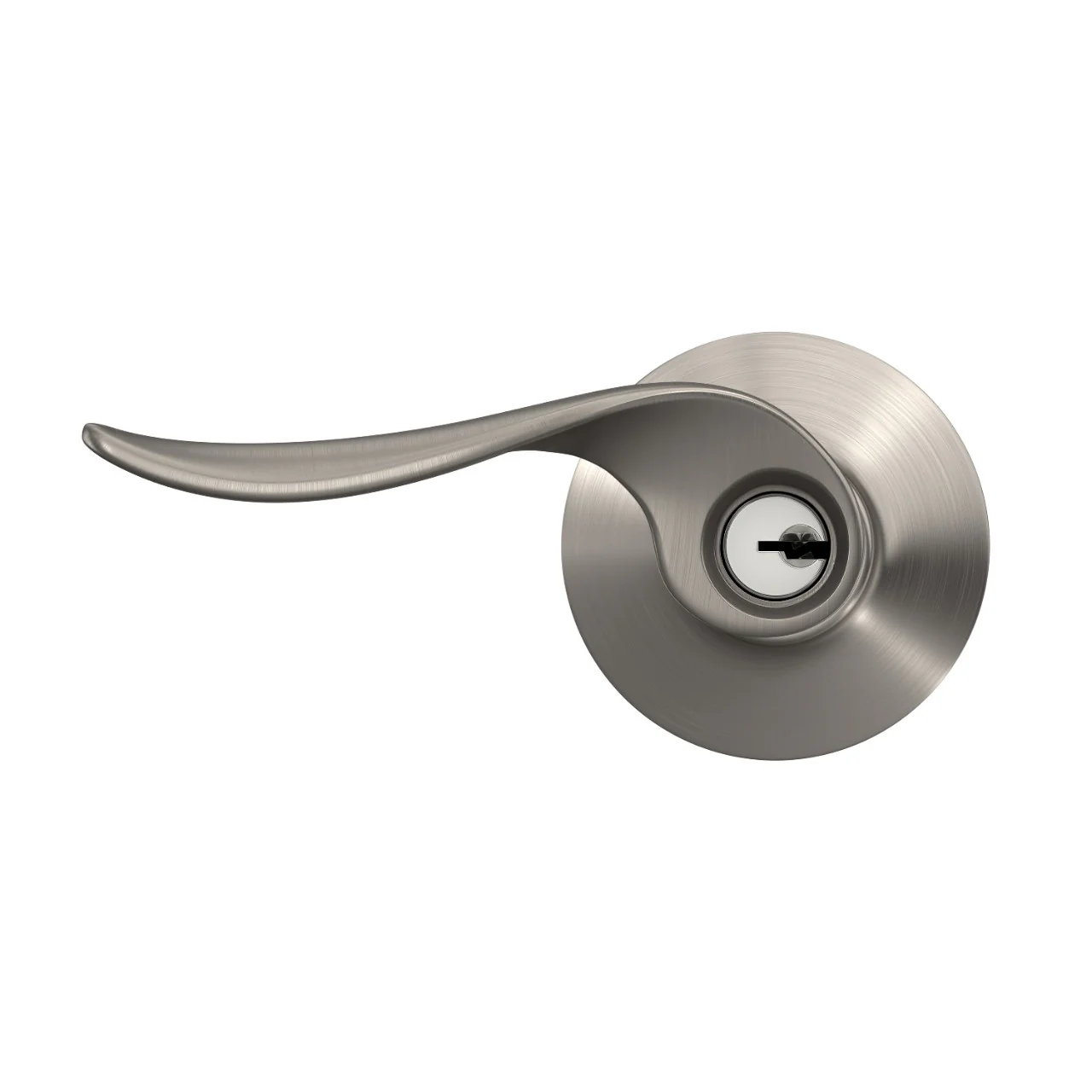 Schlage Sacramento Satin Nickel Keyed Entry Door Lever - Image 2