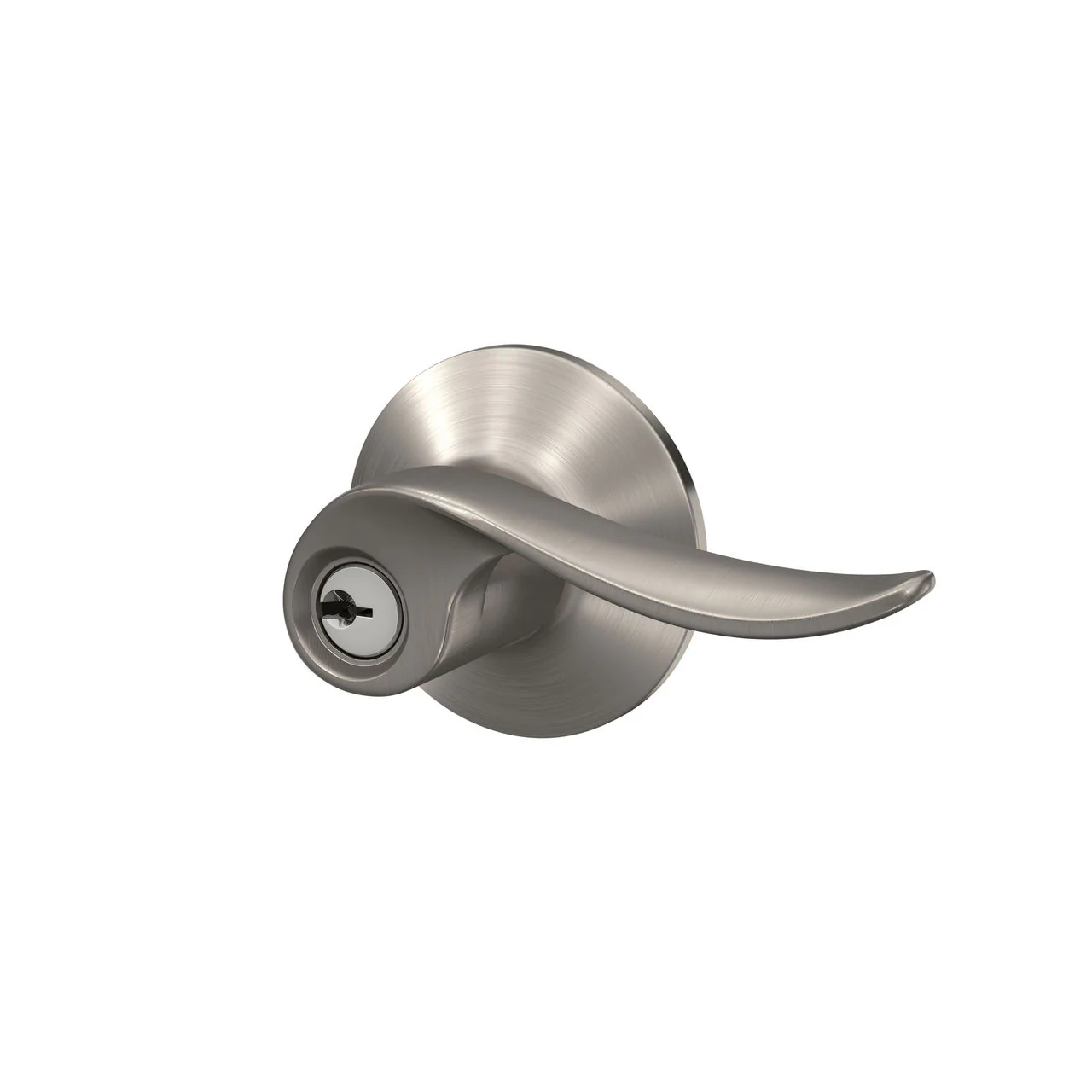 Schlage Sacramento Satin Nickel Keyed Entry Door Lever - Image 3