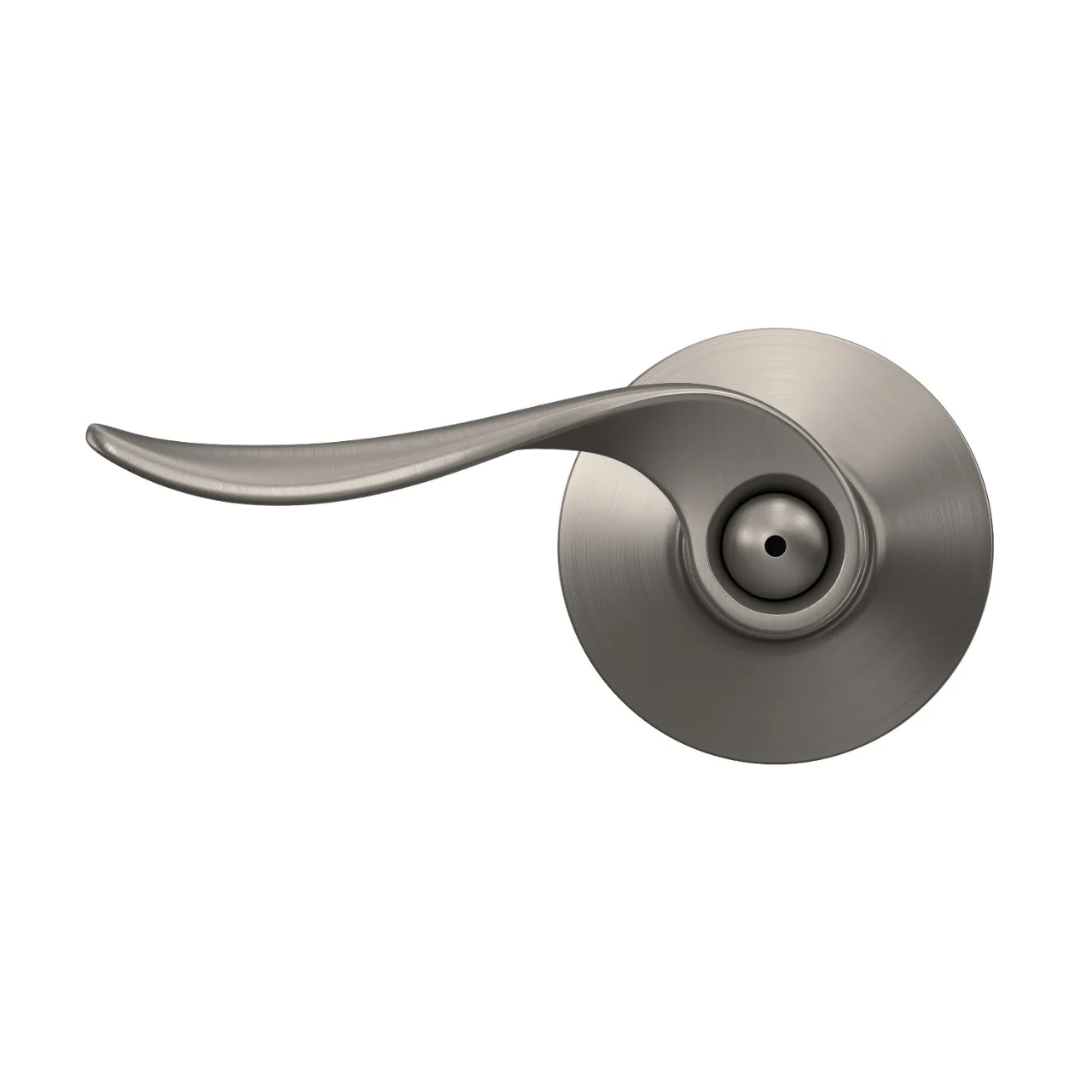 Schlage Sacramento Satin Nickel Privacy Door Lever - Image 2