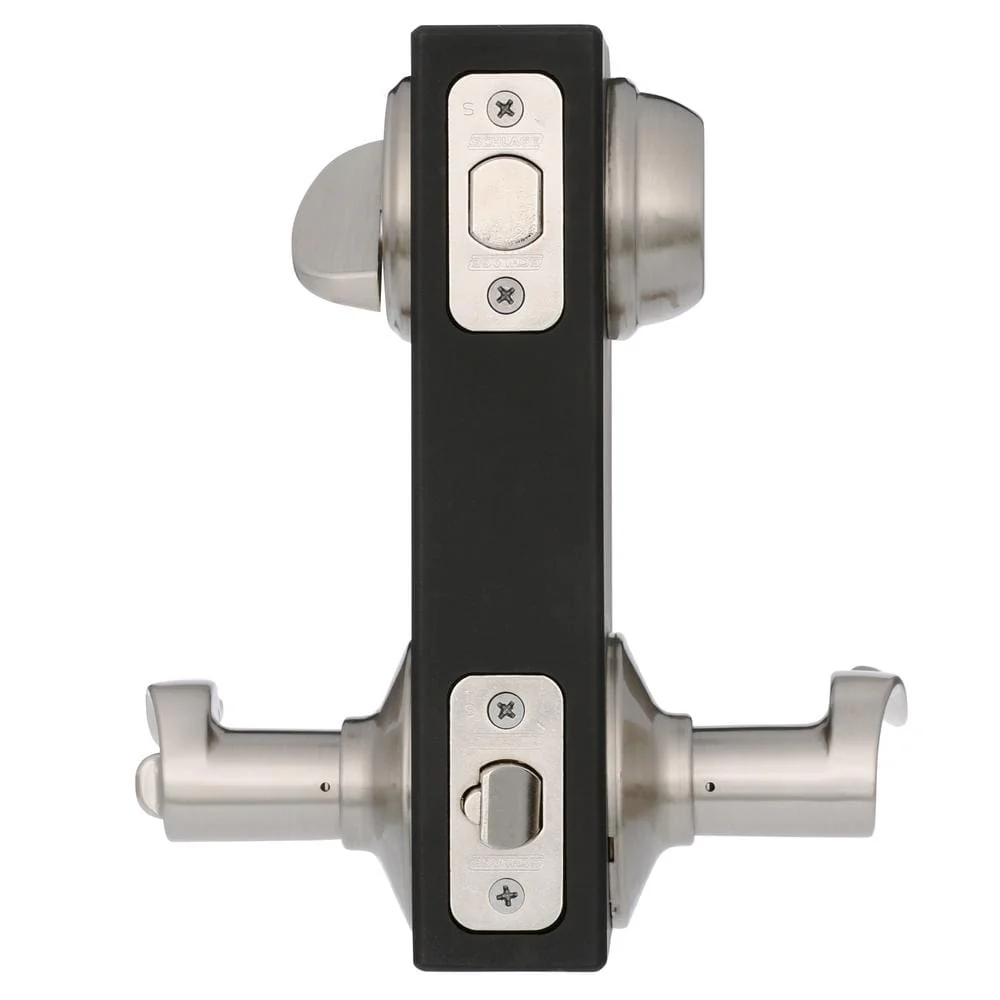 Schlage Sacramento Satin Nickel Single Cylinder Deadbolt and Keyed Entry Door Lever Combo Pack - Image 4