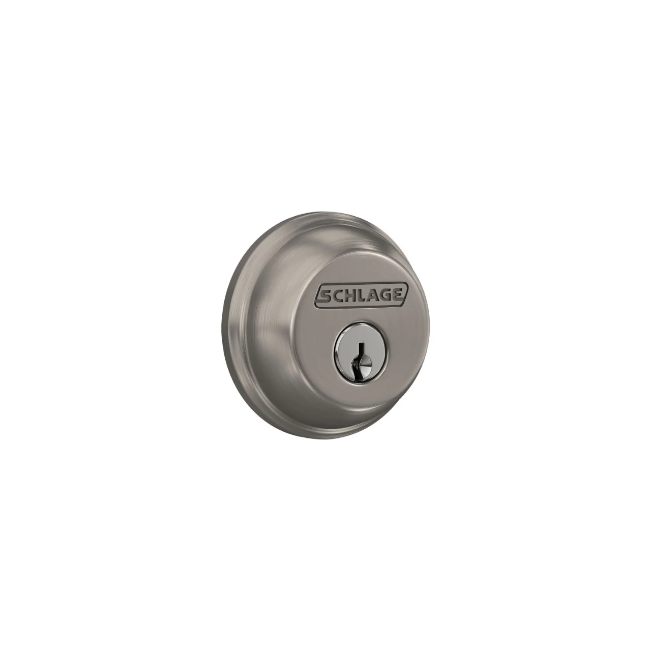 Schlage Satin Nickel Single Cylinder Deadbolt, B60FFF